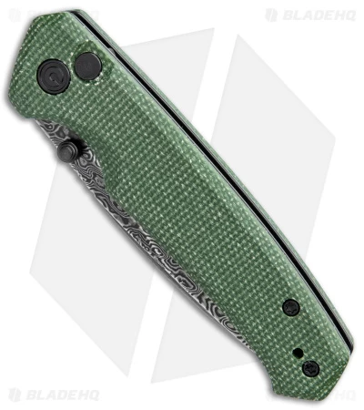CIVIVI Altus Button Lock Knife Green Micarta (3" Dark Damascus) C20076-DS1 2 CIVIVI Altus Button Lock Knife Green Micarta (3" Dark Damascus) C20076-DS1 - Image 2