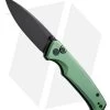 CIVIVI Altus Nitro-V Button Lock Knife Green Aluminum (2.97" Black Stonewash)