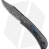 CIVIVI Appalachian Drifter 2 Liner Lock Knife Blue Carbon Fiber (3" Damascus)