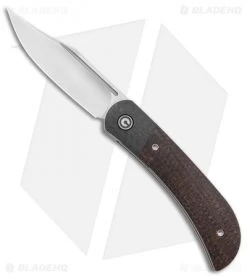 CIVIVI Appalachian Drifter 2 Liner Lock Knife Burlap Micarta/CF (3" Satin)