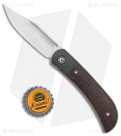 CIVIVI Appalachian Drifter 2 Liner Lock Knife Burlap Micarta/CF (3" Satin) 7 CIVIVI Appalachian Drifter 2 Liner Lock Knife Burlap Micarta/CF (3" Satin) -CIVIVI Shop CIVIVI Appalachian Drifter 2 LL Dark Brown Micarta CF Satin BHQ 134057 jr bottlecap 2