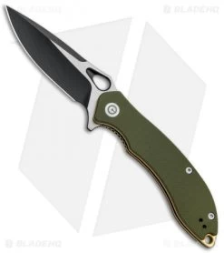 CIVIVI Aquila Flipper Liner Lock Knife OD Green G-10 (3.4" Black) C805A
