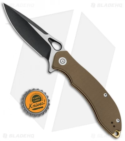 CIVIVI Aquila Flipper Liner Lock Knife Tan G-10 (3.4" Black) C805C 4 CIVIVI Aquila Flipper Liner Lock Knife Tan G-10 (3.4" Black) C805C - Image 4