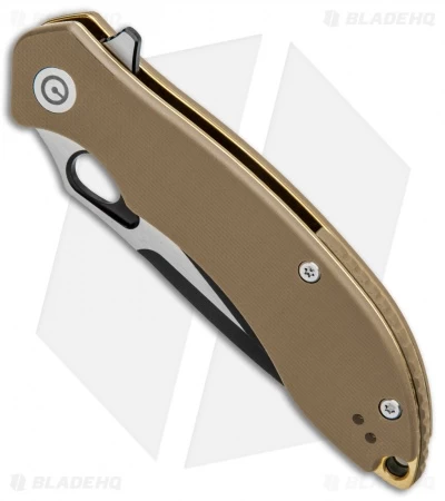 CIVIVI Aquila Flipper Liner Lock Knife Tan G-10 (3.4" Black) C805C 2 CIVIVI Aquila Flipper Liner Lock Knife Tan G-10 (3.4" Black) C805C - Image 2