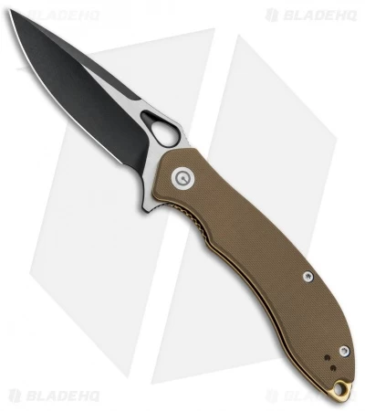 CIVIVI Aquila Flipper Liner Lock Knife Tan G-10 (3.4" Black) C805C 1 CIVIVI Aquila Flipper Liner Lock Knife Tan G-10 (3.4" Black) C805C