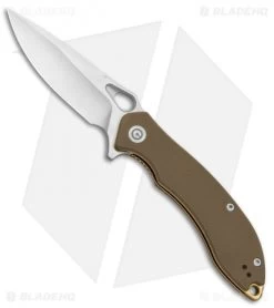CIVIVI Aquila Flipper Liner Lock Knife Tan G-10 (3.4" Satin) C805D