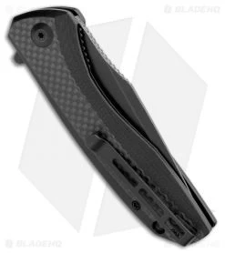 CIVIVI Baklash Flipper Liner Lock Knife G-10/CF (3.5" Black Stonewash) C801I -CIVIVI Shop CIVIVI Baklash Flipper LL Black CF Black SW C801I BHQ 103161 jr side