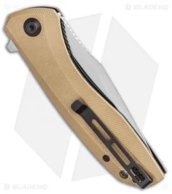 CIVIVI Baklash Flipper Liner Lock Knife Stonewashed Brass (3.5" Satin) 6 CIVIVI Baklash Flipper Liner Lock Knife Stonewashed Brass (3.5" Satin) -CIVIVI Shop CIVIVI Baklash Flipper Liner Lock Stonewashed Brass Handle 3.5 C801J BHQ 115284 LS Side