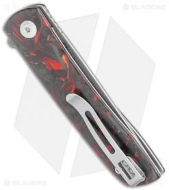 CIVIVI Brad Zinker Bo Liner Lock Knife Red Carbon Fiber (2.9" Stonewash) 10 CIVIVI Brad Zinker Bo Liner Lock Knife Red Carbon Fiber (2.9" Stonewash) -CIVIVI Shop CIVIVI Brad Zinker Bo LL Shred CF Red BHQ 120915 jr side