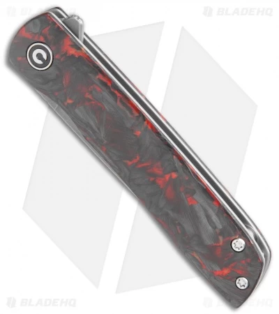 CIVIVI Brad Zinker Bo Liner Lock Knife Red Carbon Fiber (2.9" Stonewash) 2 CIVIVI Brad Zinker Bo Liner Lock Knife Red Carbon Fiber (2.9" Stonewash) - Image 2