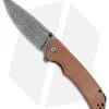 CIVIVI Brazen Drop Point Liner Lock Knife Brown Micarta (3.5" Damascus)