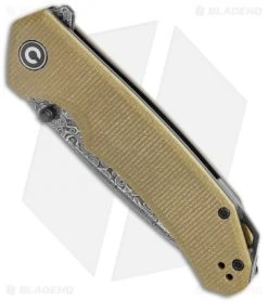 CIVIVI Brazen Drop Point Liner Lock Knife Olive Micarta (3.5" Damascus) 5 CIVIVI Brazen Drop Point Liner Lock Knife Olive Micarta (3.5" Damascus) -CIVIVI Shop CIVIVI Brazen DP LL Olive Micarta Damascus BHQ 120933 jr spine