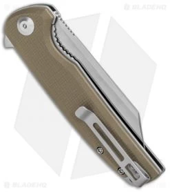 CIVIVI Brigand Liner Lock Knife Tan G-10 (3.5" Satin D2) C909B -CIVIVI Shop CIVIVI Brigand LL Tan G 10 Satin C909B BHQ 101618 jr side