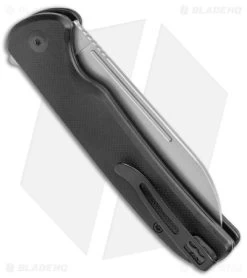 CIVIVI Chevalier Button Lock Flipper Knife Black G-10 (3.5" Satin) C20022-1 -CIVIVI Shop CIVIVI Chevalier Button Lock Flipper Black G 10 Satin BHQ 142905 jr side