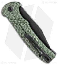CIVIVI Cogent Button Lock Knife Green Micarta (3.5" Black Serr) C20038E-4 -CIVIVI Shop CIVIVI Cogent Button Lock Fipper Green Micarta Black Serr C20038E 4 BHQ 137738 jr side