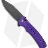 CIVIVI Cogent Button Lock Flipper Knife Purple G-10 (3.5" Black) C20038D-2