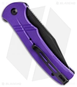CIVIVI Cogent Button Lock Flipper Knife Purple G-10 (3.5" Black) C20038D-2 -CIVIVI Shop CIVIVI Cogent Button Lock Fipper Purple G 10 Black C20038D 2 BHQ 137735 jr side