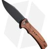 CIVIVI Cogent Button Lock Flipper Knife Guibourtia Wood Handle (3.5" Stonewash)