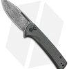 CIVIVI Conspirator Button Lock Knife Dark Green Micarta (3.5" Damascus)