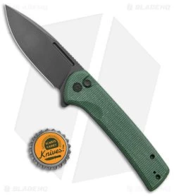 CIVIVI Conspirator Button Lock Knife Green Micarta (3.5" Black SW) C21006-2 -CIVIVI Shop CIVIVI Conspirtator Button Lock Green Micarta Black SW BHQ 141465 jr bottlecap