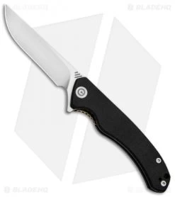 CIVIVI Courser Flipper Liner Lock Knife Black G-10 (3.4" Satin) C804C