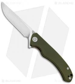 CIVIVI Courser Flipper Liner Lock Knife OD Green G-10 (3.4" Satin) C804A