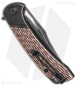 CIVIVI Dogma Liner Lock Copper (3.5" Damascus) C2005DS-2 -CIVIVI Shop CIVIVI Dogma Liner Lock Copper 3.5 Black Damascus C2005DS 2 BHQ 115988 LS Side