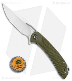 CIVIVI Dogma Liner Lock Knife OD Green G-10 (3.5" Satin) -CIVIVI Shop CIVIVI Dogma Liner Lock Knife OD Green G 10 3.5in Satin C2005A BHQ 112158 LS Bottlecap jr