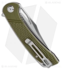 CIVIVI Dogma Liner Lock Knife OD Green G-10 (3.5" Satin) -CIVIVI Shop CIVIVI Dogma Liner Lock Knife OD Green G 10 3.5in Satin C2005A BHQ 112158 LS SIde