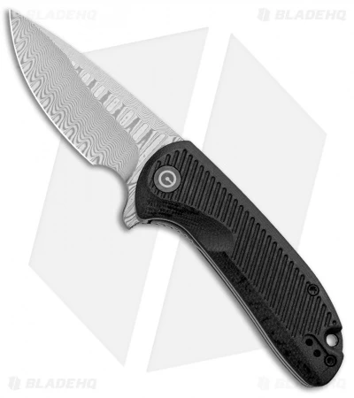 CIVIVI Durus Liner Lock Knife Black G-10 (3" Damascus) C906DS 1 CIVIVI Durus Liner Lock Knife Black G-10 (3" Damascus) C906DS