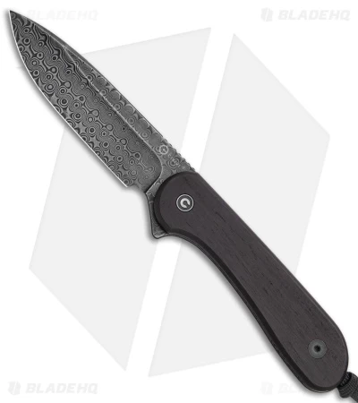 CIVIVI Elementum Fixed Blade Knife Flat Black Ebony (4" Damascus) C2105-DS1 1 CIVIVI Elementum Fixed Blade Knife Flat Black Ebony (4" Damascus) C2105-DS1