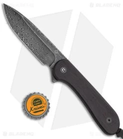 CIVIVI Elementum Fixed Blade Knife Flat Black Ebony (4" Damascus) C2105-DS1 7 CIVIVI Elementum Fixed Blade Knife Flat Black Ebony (4" Damascus) C2105-DS1 -CIVIVI Shop CIVIVI Elementum Fixed Blade Flat Black Ebony Damascus BHQ 144188 jr bottlecap