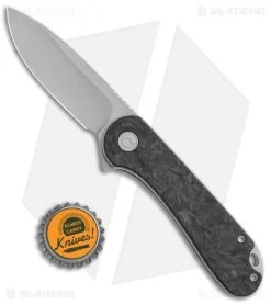 CIVIVI Elementum Liner Lock Knife Marble Carbon Fiber (2.9" Stonewash) -CIVIVI Shop CIVIVI Elementum LL Marble CF SW BHQ 113483 jr bottlecap
