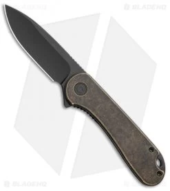 CIVIVI Elementum Liner Lock Knife Brass (2.9" Black Stonewash)