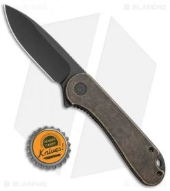 CIVIVI Elementum Liner Lock Knife Brass (2.9" Black Stonewash) -CIVIVI Shop CIVIVI Elementum LL Pantina Brass Black SW C907H BHQ 102828 jr bottlecap