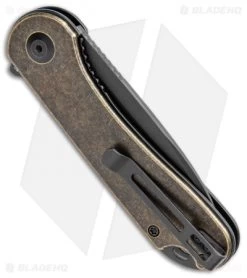 CIVIVI Elementum Liner Lock Knife Brass (2.9" Black Stonewash) -CIVIVI Shop CIVIVI Elementum LL Pantina Brass Black SW C907H BHQ 102828 jr side