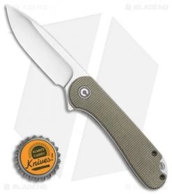 CIVIVI Elementum Liner Lock Knife Dark Green Micarta (2.9" Satin D2) -CIVIVI Shop CIVIVI Elementum Liner Lock Knife Dark Green Micarta 2.9 Satin D2 C907T BHQ 114184 LS Bottlecap