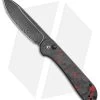 CIVIVI Elementum Button Lock Knife Red/Black Shred CF (3.5" Dam.)C2103DS-2