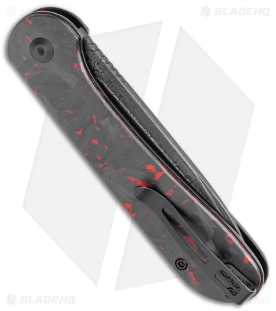 CIVIVI Elementum Button Lock Knife Red/Black Shred CF (3.5" Dam.)C2103DS-2 3 CIVIVI Elementum Button Lock Knife Red/Black Shred CF (3.5" Dam.)C2103DS-2 - Image 3