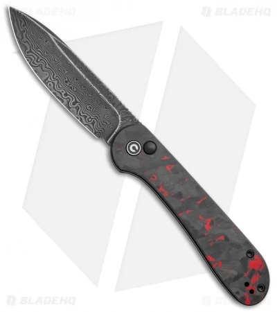 CIVIVI Elementum Button Lock Knife Red/Black Shred CF (3.5" Dam.)C2103DS-2 1 CIVIVI Elementum Button Lock Knife Red/Black Shred CF (3.5" Dam.)C2103DS-2