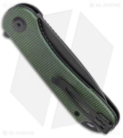 CIVIVI Elementum Tanto Liner Lock Knife Green Micarta (2.9" Black SW D2) 6 CIVIVI Elementum Tanto Liner Lock Knife Green Micarta (2.9" Black SW D2) -CIVIVI Shop CIVIVI Elementum Tanto LL Green Micarta Black SW C907T E BHQ 135076 jr side