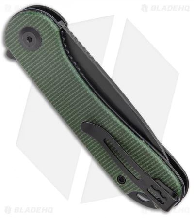 CIVIVI Elementum Tanto Liner Lock Knife Green Micarta (2.9" Black SW D2) 3 CIVIVI Elementum Tanto Liner Lock Knife Green Micarta (2.9" Black SW D2) - Image 3