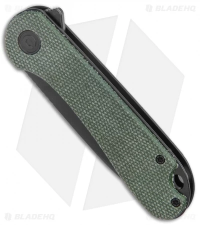 CIVIVI Elementum Tanto Liner Lock Knife Green Micarta (2.9" Black SW D2) 2 CIVIVI Elementum Tanto Liner Lock Knife Green Micarta (2.9" Black SW D2) - Image 2