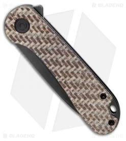 CIVIVI Elementum Tanto Liner Lock Knife Brown Micarta Burlap (2.9" Black D2) -CIVIVI Shop CIVIVI Elementum Tanto Liner Lock Knife Brown Micarta 2.9 Black D2 C907T D BHQ 126375 LS Spine