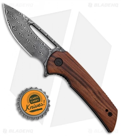 CIVIVI Ferrum Forge Odium Liner Lock Knife Cuibourtia Wood (2.6" Damascus) 4 CIVIVI Ferrum Forge Odium Liner Lock Knife Cuibourtia Wood (2.6" Damascus) - Image 4