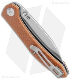 CIVIVI Hadros Liner Lock Knife Brown Micarta (3.35" Satin) C20004-2 -CIVIVI Shop CIVIVI Hadros LL Brown Micarta Satin BHQ 134072 jr side