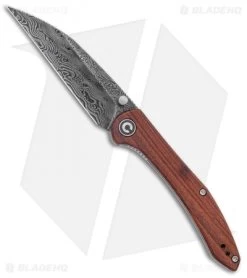 CIVIVI Hadros Liner Lock Knife Cuibourtia Wood (3.35" Damascus) C20004-DS1