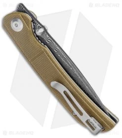 CIVIVI Imperium Liner Lock Knife Olive Micarta (3.5" Damascus) C2107DS-2 6 CIVIVI Imperium Liner Lock Knife Olive Micarta (3.5" Damascus) C2107DS-2 -CIVIVI Shop CIVIVI Imperium LL Olive Micarta Damascus C2107DS 2 BHQ 123533 jr side