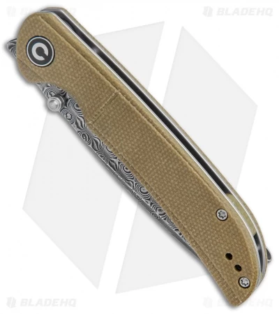 CIVIVI Imperium Liner Lock Knife Olive Micarta (3.5" Damascus) C2107DS-2 2 CIVIVI Imperium Liner Lock Knife Olive Micarta (3.5" Damascus) C2107DS-2 - Image 2
