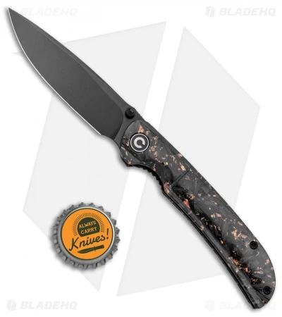 CIVIVI Imperium Liner Lock Knife Shredded CF/Copper (3.5" Black) C2106C 4 CIVIVI Imperium Liner Lock Knife Shredded CF/Copper (3.5" Black) C2106C - Image 4